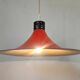 Rare Midcentury Red Pendant, Space Age, Italy, 1970s