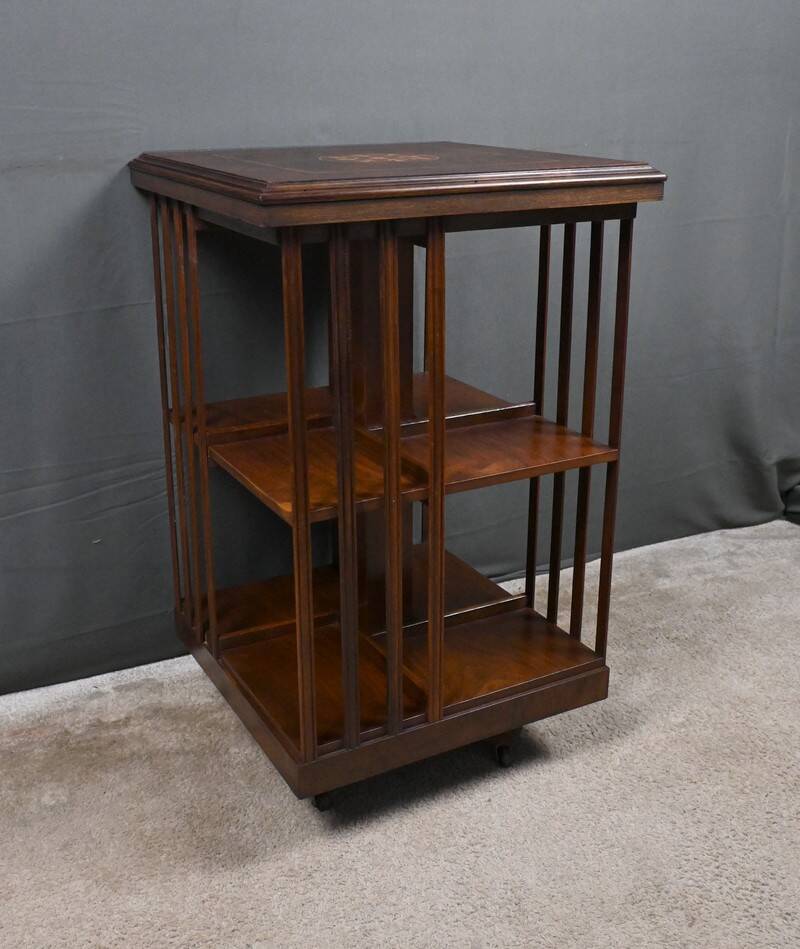 Rotating Mahogany Library, England – Mid 20th Century