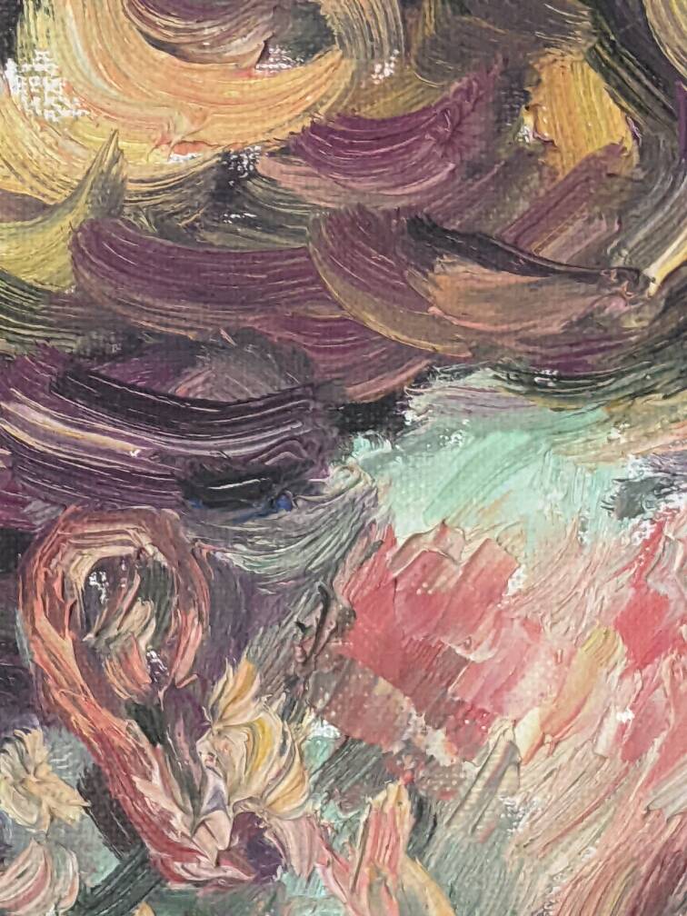 Contemporary female portrait acrylic painting on canvas