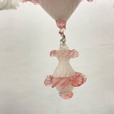 Large Pink Blossom Venetian Glass Chandelier 1960’s