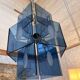 Gino vistosi rare chandelier with blue plates design 1970