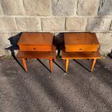 Two vintage Scandinavian style bedside tables