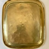 Duo of solid brass trays