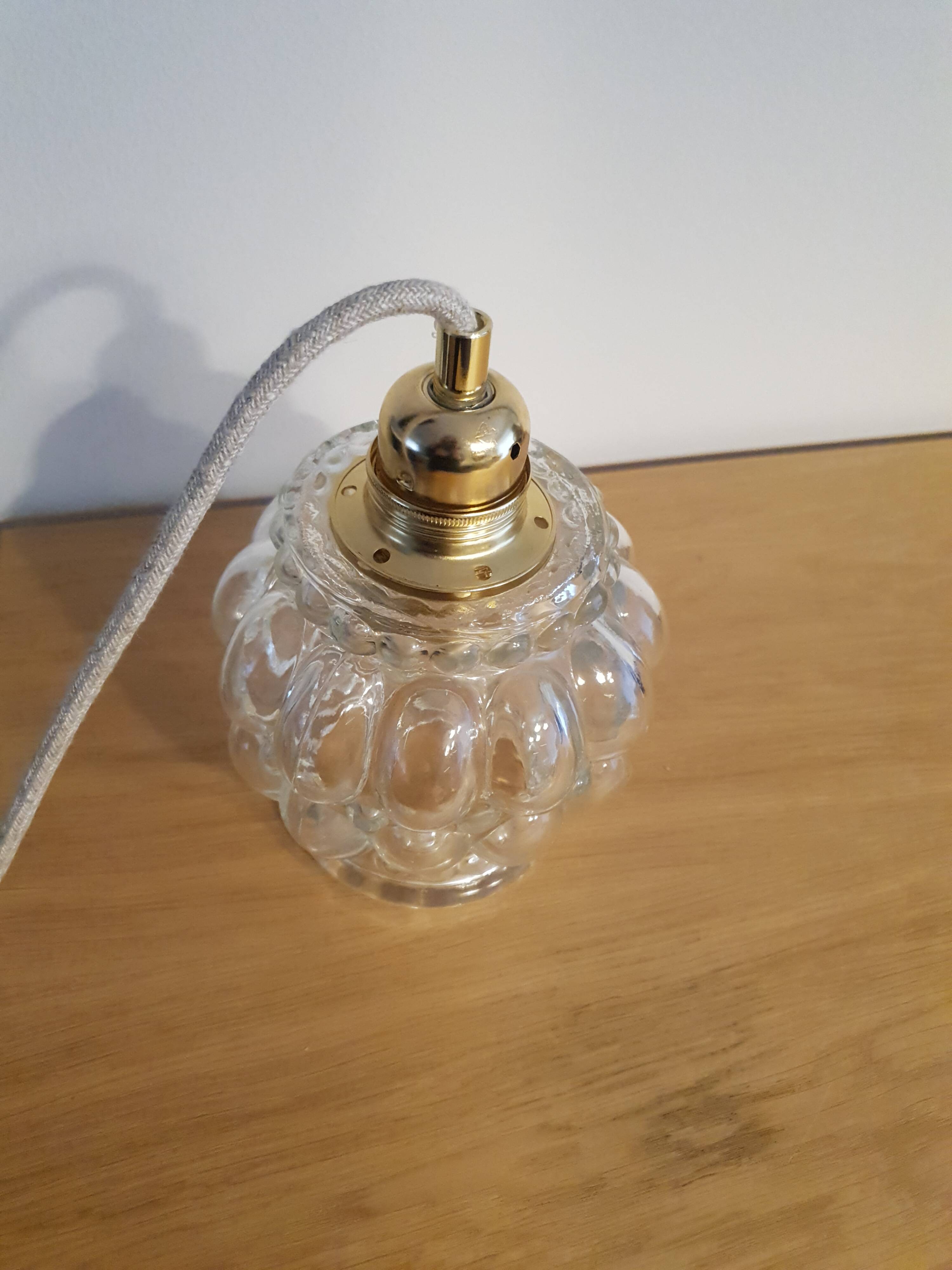 Walking lamp, vintage Helena Tynell style bedside table lamp - bubbles 1960 1970