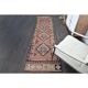 1970s Turkish Oushak Handmade Wool Cotton Orange Runner Rug 84x308