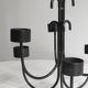 Black metal pendant chandelier.