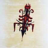 Wifredo LAM, El ultimo viaje del buque fantasma - 7, 1976. Original lithograph signed