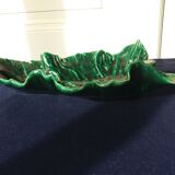Artist's cup in the shape of a leaf in slip signed