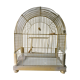 Cage à oiseaux en métal doré des années 60