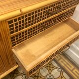Sideboard in rattan and wicker