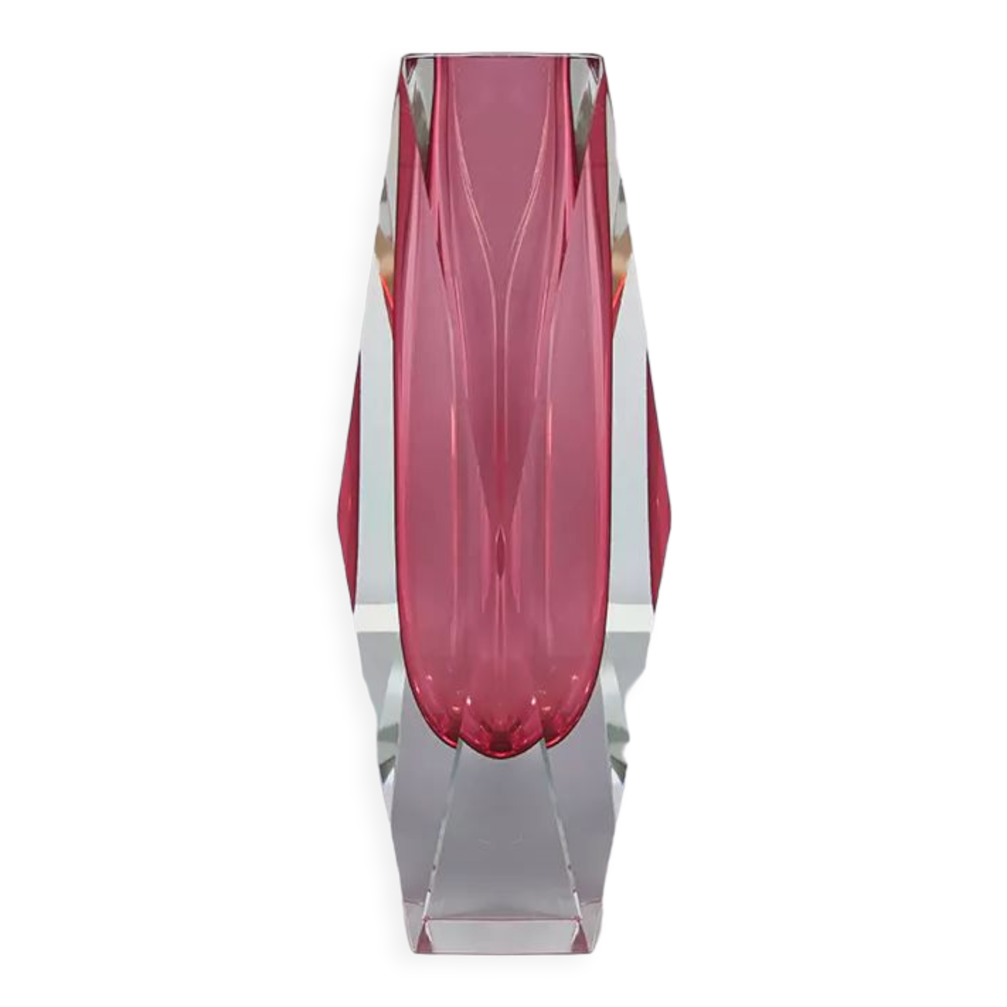 1960s Pink Vase By Flavio Poli. Made in Italy