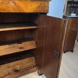 Large Biedermeier Half-Cabinet in Ebonized Walnut, South Germany, 1820