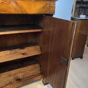 Large Biedermeier Half-Cabinet in Ebonized Walnut, South Germany, 1820