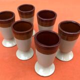 6 Mazagrans Basque Enamelled ceramic