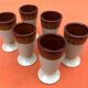 6 Mazagrans Basque Enamelled ceramic