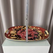 Vintage Floral Serving Tray – 1970s Chrysanthemum Design