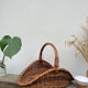 Large old woven wicker log basket
