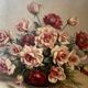 Huile sur toile - nature morte au bouquet de roses
