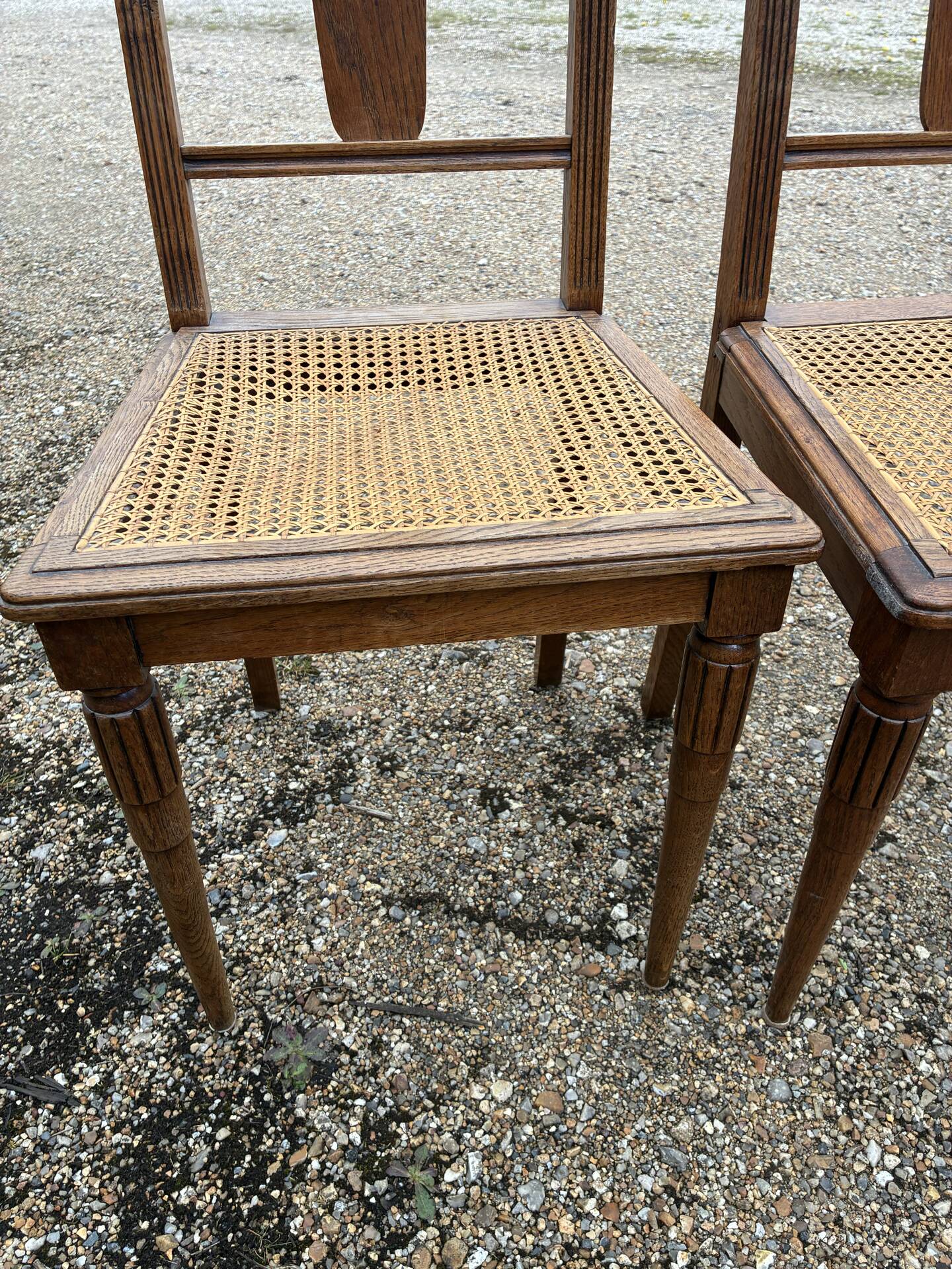 Chaises en cannage année 30-40