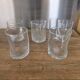 5 engraved bubble glass cups BIOT Free-form pinched (H 10 cm)