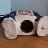 Ceramic elephant, signed