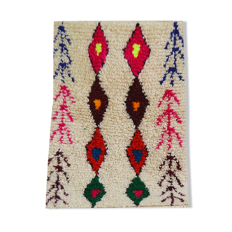 Colorful diamond berber carpet 83 x 60 cm