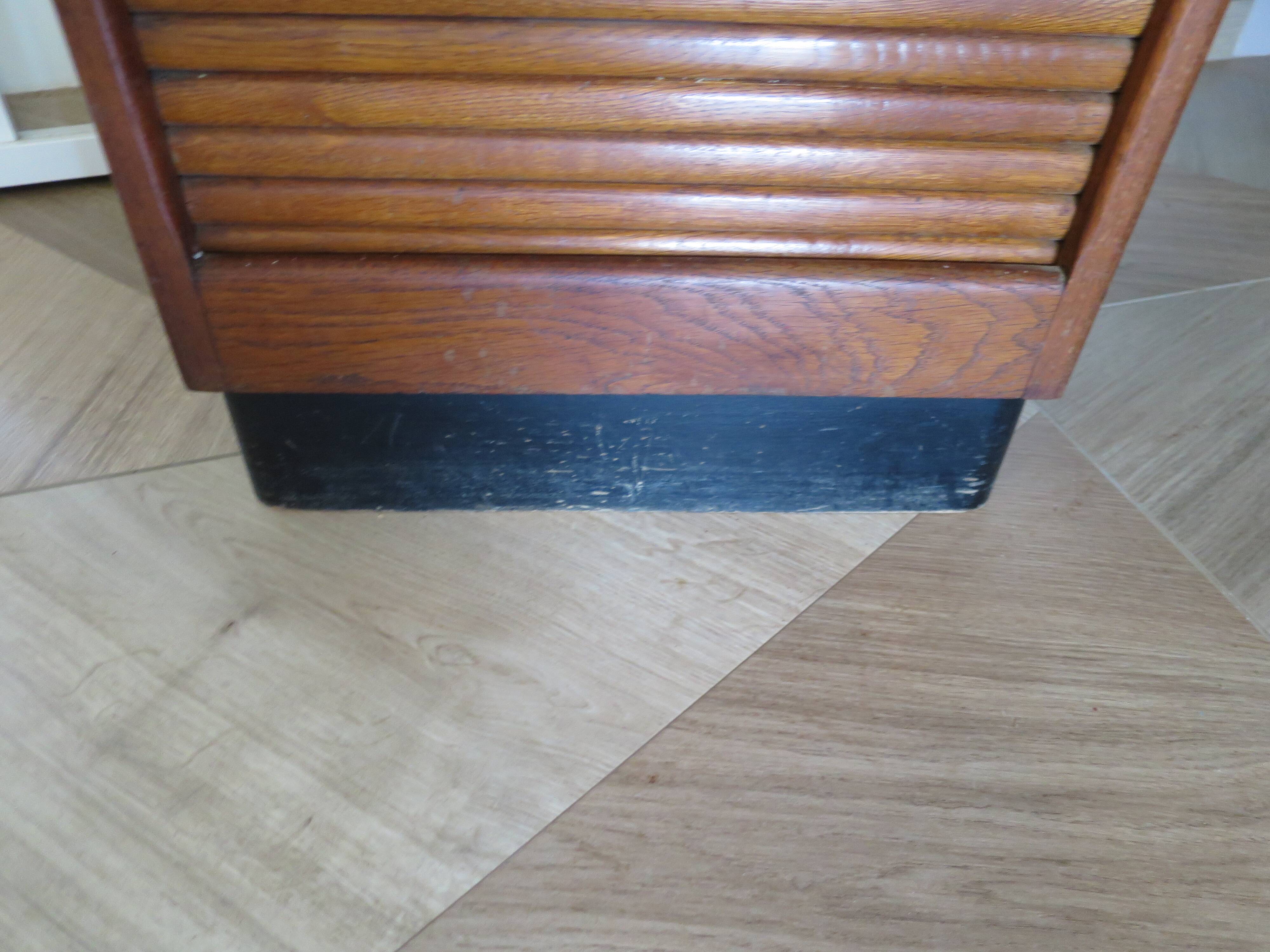 Burwood oak curtain file cabinet, 1960s