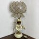 Lampe en laiton, métal et nacre