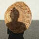 Vintage handmade wicker storage basket