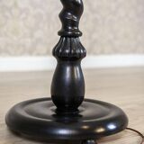 Early 20th Century Floor Lamp with Floral Fabric Shade, 1950s