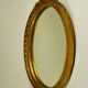 Oval mirror gold frame 28 x 20 cm