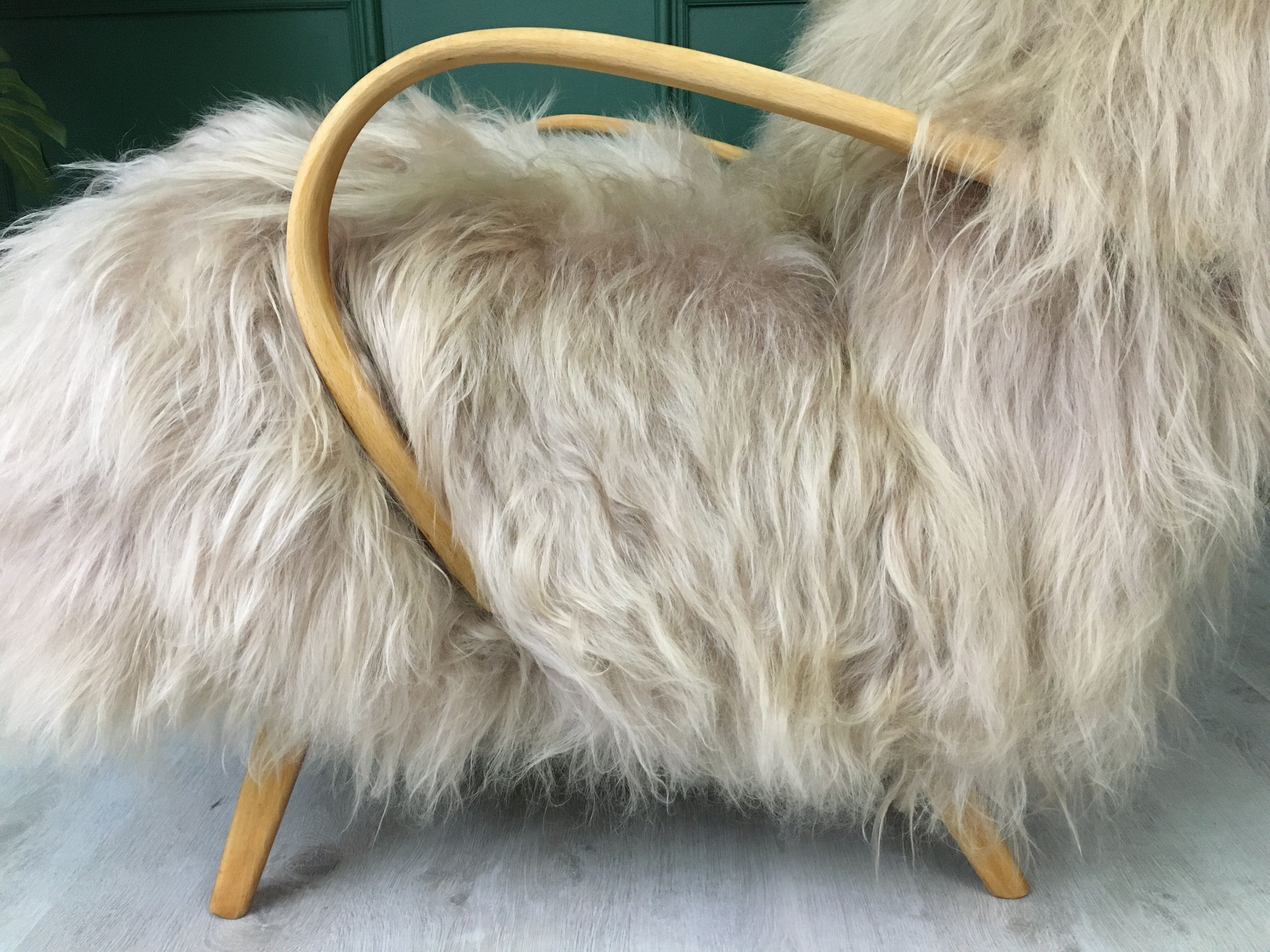 Fauteuil en peau de mouton