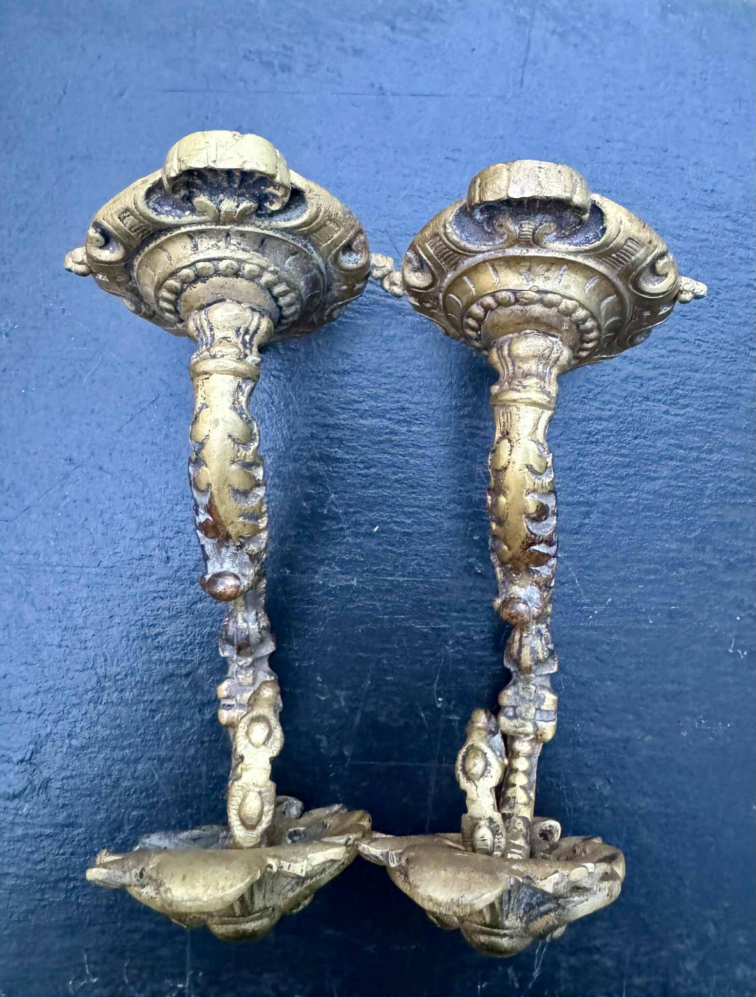 Paire de patères en laiton époque Napoléon III