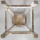 Paire de tabouret de peintre blanc vintage bois