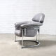 Fauteuil en cuir avec cadre tubulaire chromé, années 1980