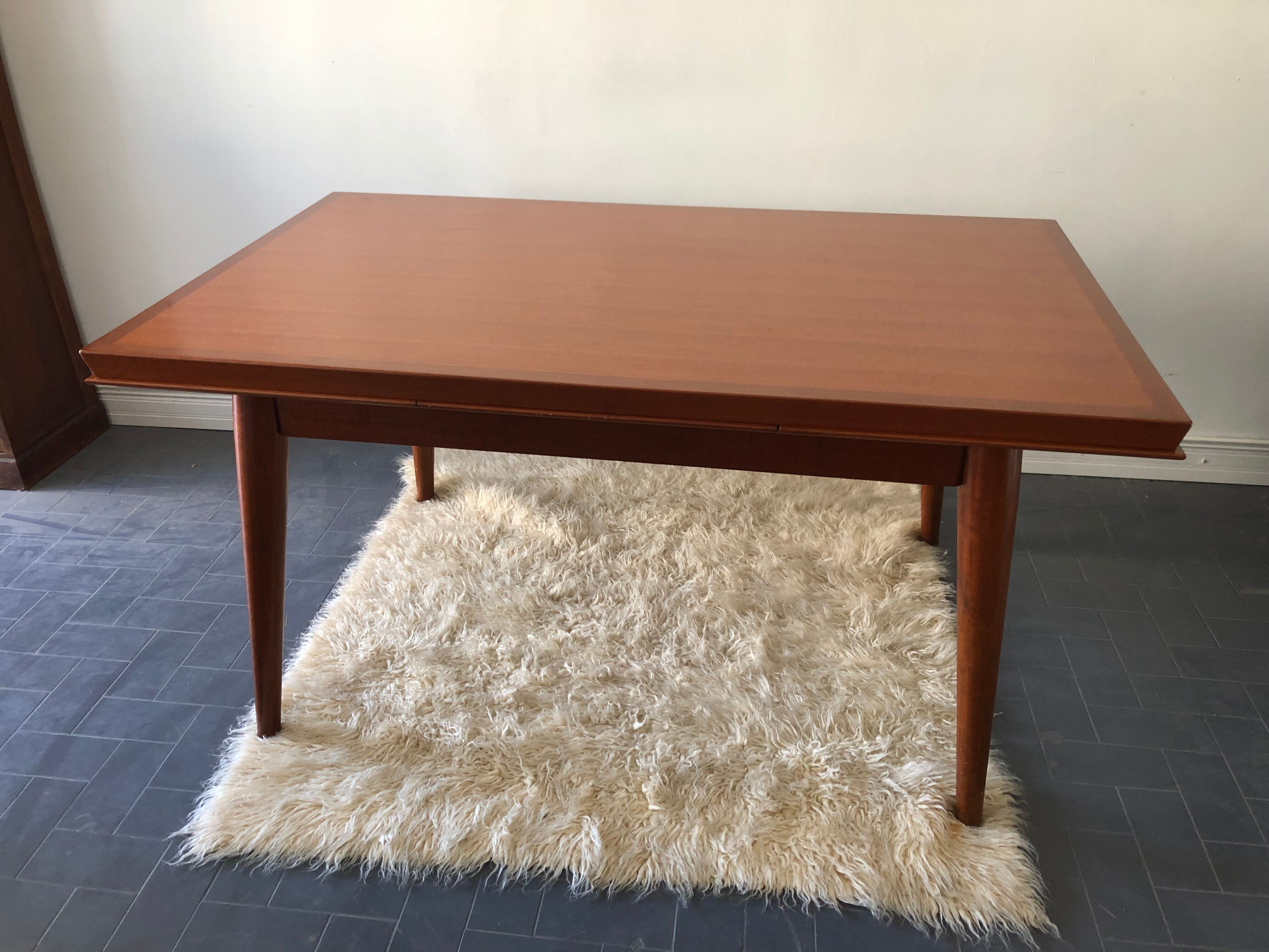Table with 2 extensions, vintage 60s