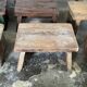 Small auxiliary stool in light antique teak (3302)