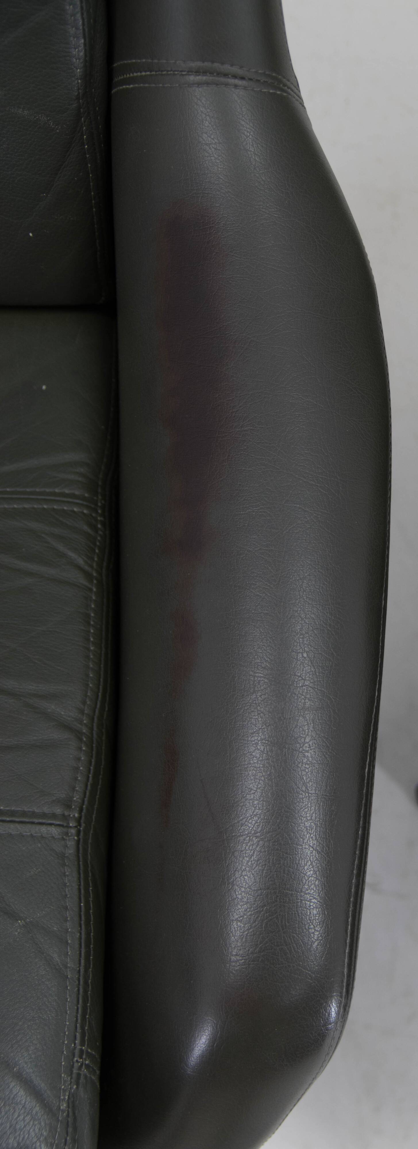 Midcentury Swivel Rocking Leather Armchair, Peem, Finland, 1970s