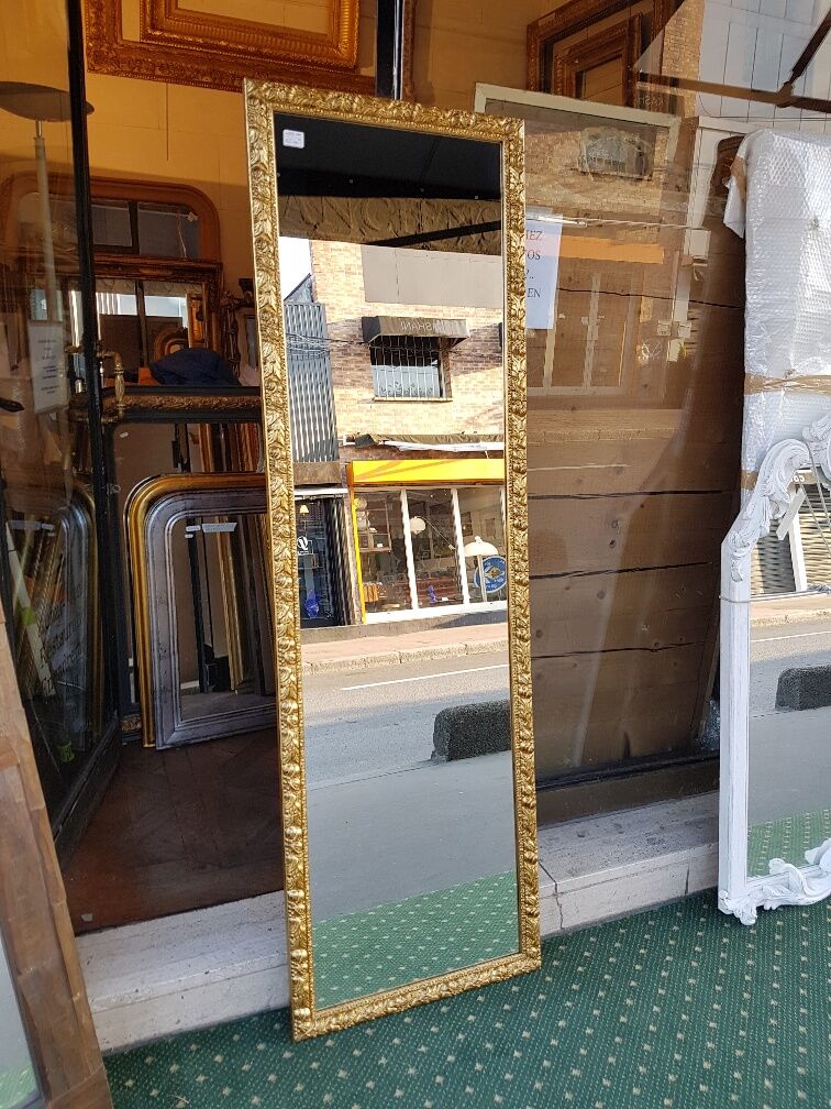 Golden mirror, francesca model 175 x 55 cm