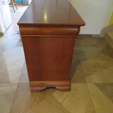 Chest of drawers in solid cherry wood with a curved top - Louis Philippe style - 4 drawers