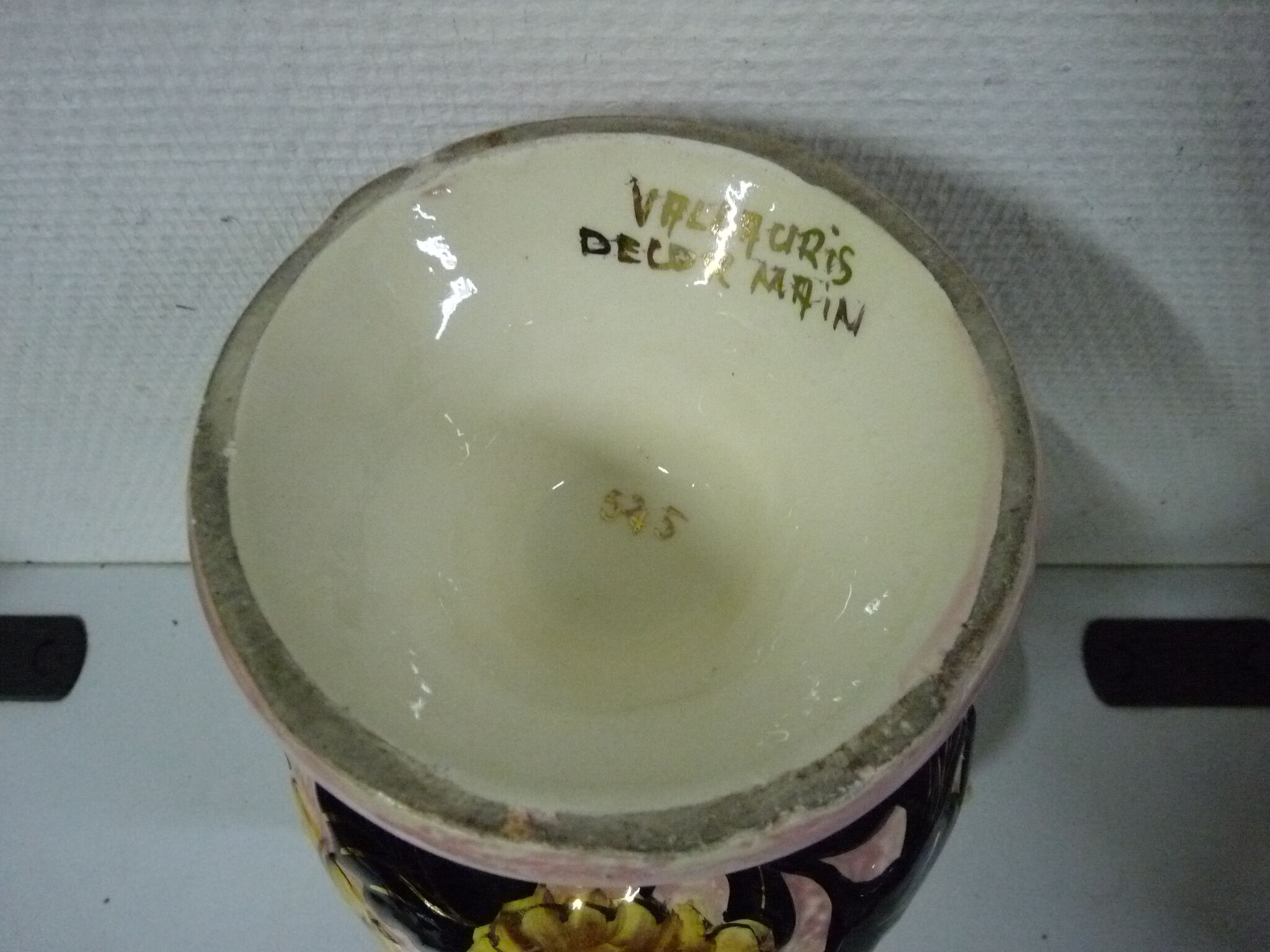 Vase amphora handles Vallauris