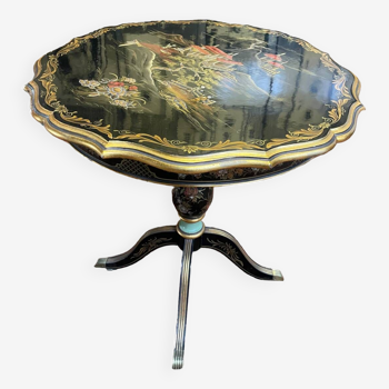 Chinese lacquer pedestal table