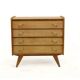 Vintage dresser 1950 solid wood compass feet