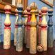 Jeu de 11 quilles bois circa 1930/50