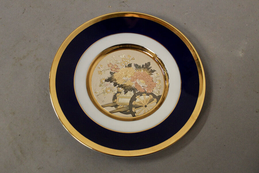 Paire d'assiettes "The art of Chokin"made in Japan