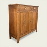 Art Deco buffet in raw and solid oak, 1935.