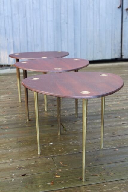 Nesting tables partroy de Pierre Cruege edition forms 1955