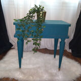 Bedside table blue, vintage 50/60s