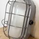 Industrial Grey Wall Light with Milk Glass, 1970s