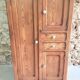Small cabinet made of raw wood